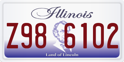 IL license plate Z986102