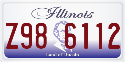 IL license plate Z986112