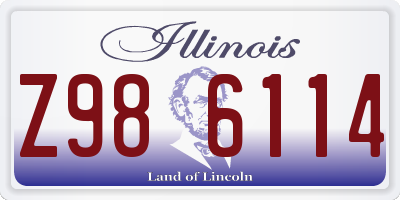 IL license plate Z986114