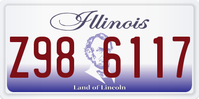 IL license plate Z986117