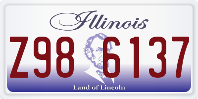 IL license plate Z986137