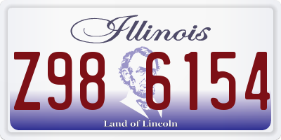 IL license plate Z986154