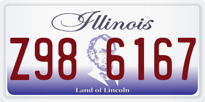 IL license plate Z986167