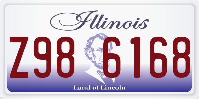 IL license plate Z986168