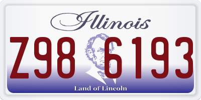IL license plate Z986193