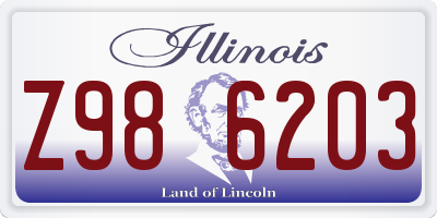 IL license plate Z986203