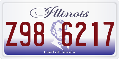IL license plate Z986217