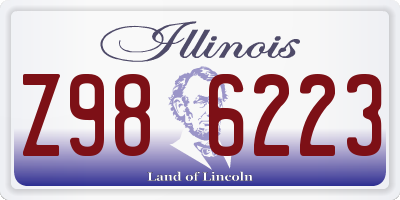 IL license plate Z986223