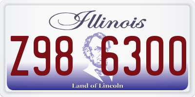 IL license plate Z986300