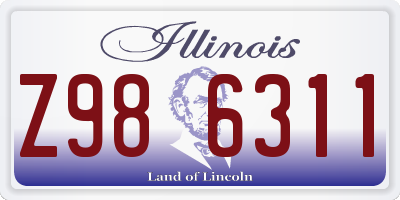 IL license plate Z986311