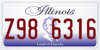 IL license plate Z986316