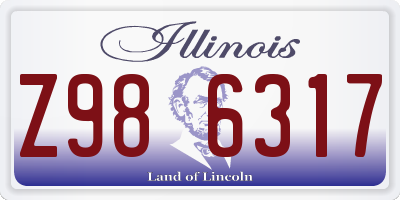 IL license plate Z986317