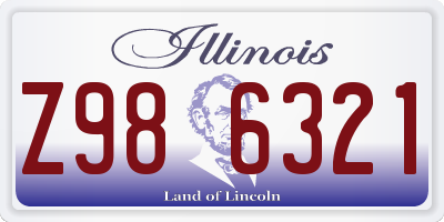 IL license plate Z986321