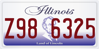 IL license plate Z986325
