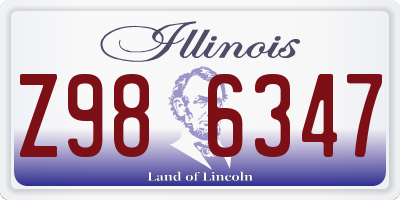 IL license plate Z986347