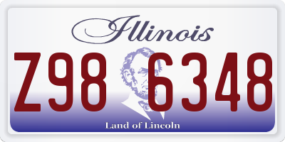 IL license plate Z986348