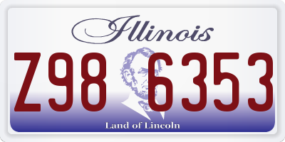 IL license plate Z986353
