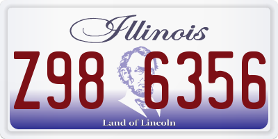 IL license plate Z986356