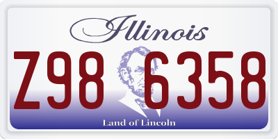 IL license plate Z986358