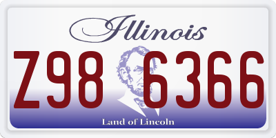 IL license plate Z986366