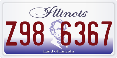 IL license plate Z986367