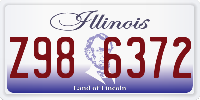 IL license plate Z986372