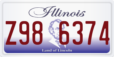 IL license plate Z986374