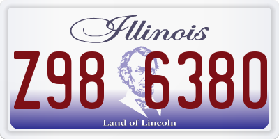 IL license plate Z986380