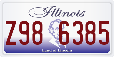 IL license plate Z986385