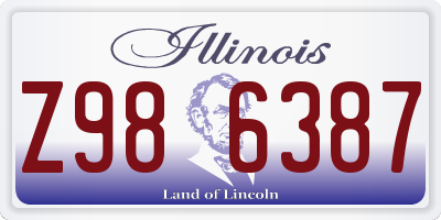 IL license plate Z986387