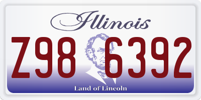 IL license plate Z986392