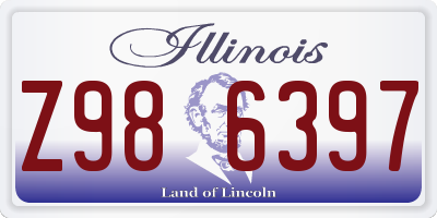 IL license plate Z986397