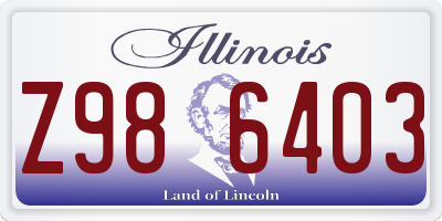 IL license plate Z986403
