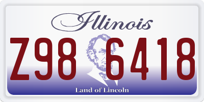 IL license plate Z986418