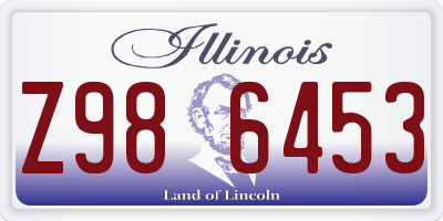 IL license plate Z986453