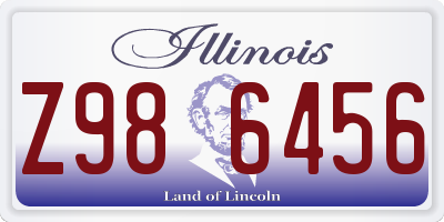 IL license plate Z986456