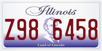 IL license plate Z986458