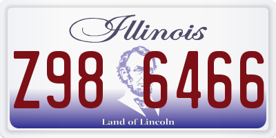IL license plate Z986466