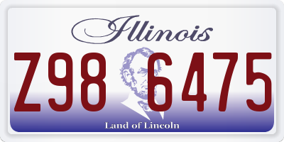 IL license plate Z986475