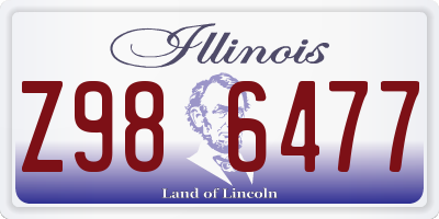 IL license plate Z986477