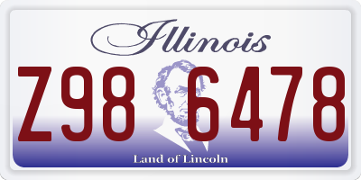 IL license plate Z986478