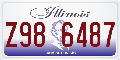 IL license plate Z986487