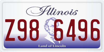 IL license plate Z986496