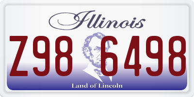 IL license plate Z986498