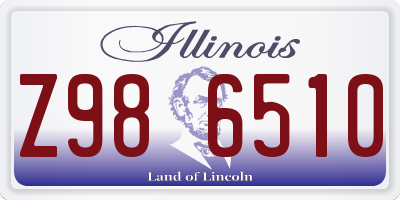 IL license plate Z986510
