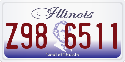 IL license plate Z986511