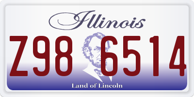 IL license plate Z986514