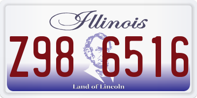 IL license plate Z986516