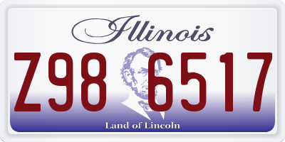 IL license plate Z986517