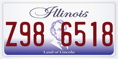 IL license plate Z986518